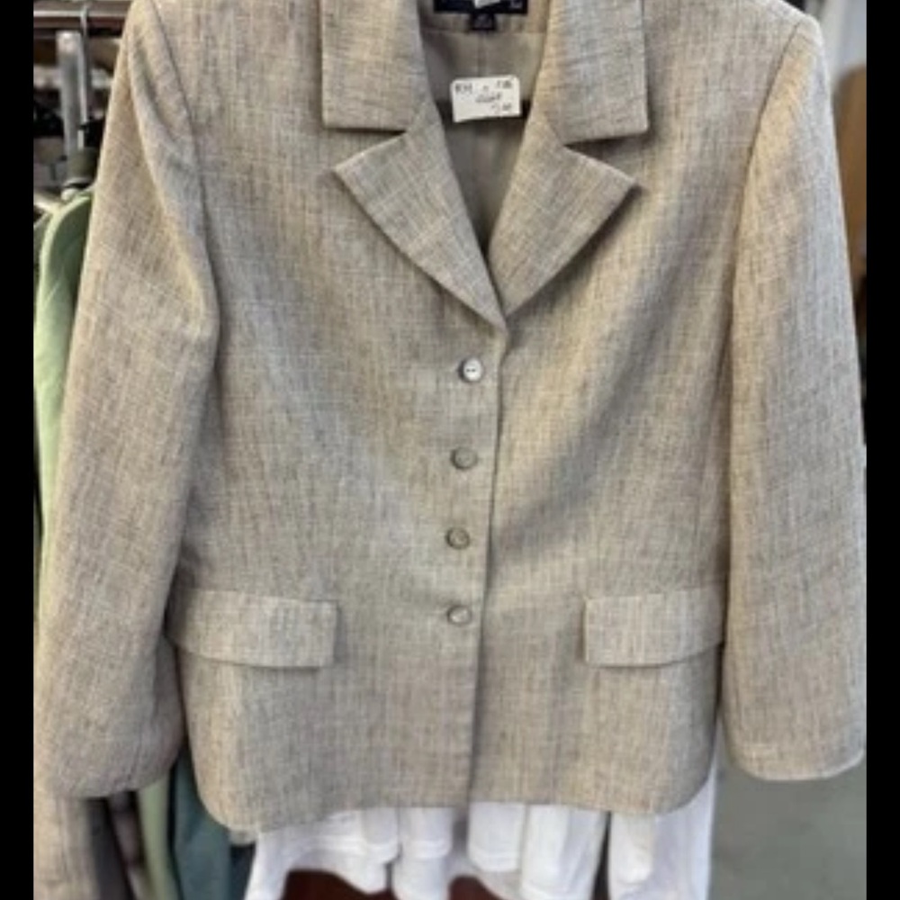 Evan Picone Light Tan Blazer with skirt set